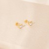 Girls' Shaped Mother of Pearl Screw Back 14k Gold Earrings - In Season Jewelry - 4 of 4
