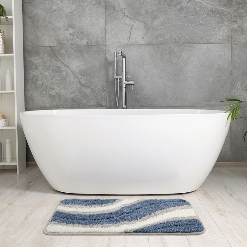 Unique Bargains Bathroom Soft Tub Shower Wavy Stripes Non-Slip Absorbent Bath Mat 1 Pc, 5 of 7