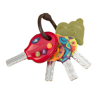 B. toys Toy Car Keys 3 Sounds & Flashlight - LucKeys Red