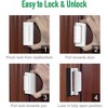 DOMETOUR Home Security Door Reinforcement Lock Upgraded Front Door Locks for Kids Safety for Inside Door Top Extra Flip Lock High Deadbolt Lock - 4 of 4