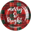 Juvale 80-Pack Merry & Bright Red Plaid Christmas Paper Plates, 9 Inches Decorative Paper Plates, Christmas Decorations - 4 of 4