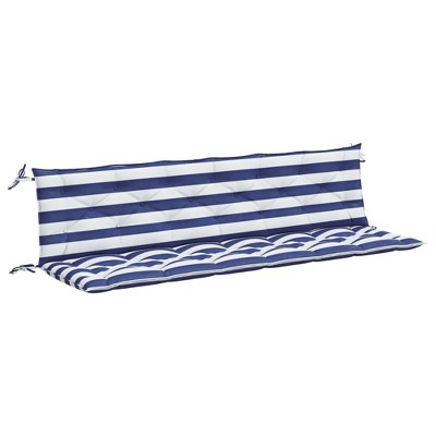 vidaXL Garden Bench Cushions, 2 Piece Set, Water-Resistant Polyester Material, Ultra-Soft Hollow Fiber Filling, Non-Slip Design with Attachment Ropes