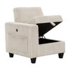 NicBex Corduroy Accent Chair with 1 Arm,Upholstered Living Room Chairs with Hidden Storage,Modern Armchair,Accent Chairs for Living Room - 4 of 4