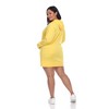 Women's Plus Size Hoodie Sweatshirt Dress - White Mark - 4 of 4