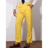 Lars Amadeus Men's Color Block Slim Fit Flat Front Plaid Dress Pants - 2 of 4