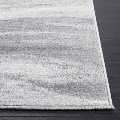 Contemporary Jasper Ivory Abstract 2' x 9' Synthetic Runner Rug