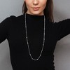 EVERLY JEWELRY | Sterling Silver 10 CT TGW Cubic Zirconia By The Yard Necklace, 34-inch - 4 of 4