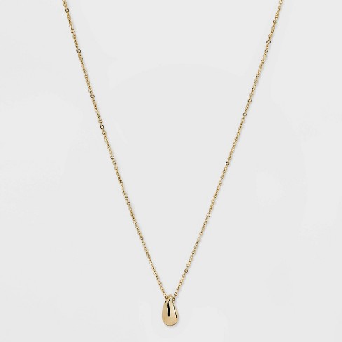 Gold Flower Charm Necklace Minimalist Necklace Simple Cute 