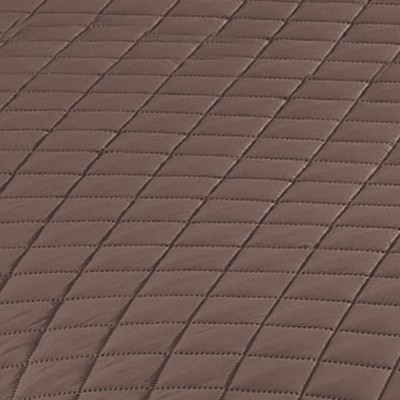 Twin Chocolate and Tan Quilted Reversible Bedspread Set