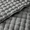 Dark Grey California Cal King Quilt Set, 3 Pieces, 118x106 Inches - 4 of 4