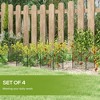 Gulches Garden Chicken Wire Cloche, 12" x 14" Plant Protectors from Animals, 4 Pack Metal Crop Cages to Keep Animals Out, Black - 2 of 4