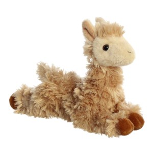 Aurora Small Louis Llama Mini Flopsie Adorable Stuffed Animal Brown 8" - 1 of 4