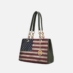 MKF Collection Nevaeh Vegan Leather patriotic pattern Women’s Shoulder Bag by Mia K - 1 of 4
