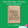 Big Dot of Happiness Adult 70th Birthday Kraft Brown Paper Treat Bags, Birthday Individual Greaseproof Brown Paper Sandwich Cookie Bags - 25 Count - 4 of 4