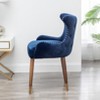 Roundhill Furniture Lindale Contemporary Velvet Upholstered Nailhead Trim Accent Chair, Blue - 4 of 4