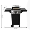 DSVIMOY Outdoor Grill with Cooking Grids, Foldable Side Table, Hanging Basket, Grill for Backyard, Black & Silver, 38.58"*20"*42.9" - 3 of 4