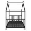 CAVINAS Whimsical Twin Size Platform Bed Frame, Toddler Bed for Bedroom, Metal House Kids Floor Bed Frame with Slat Support, No Box Spring Needed - 3 of 4
