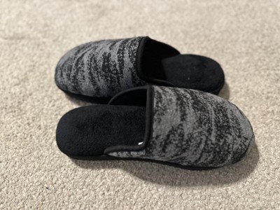 Isotoner Men's Cooper Waffle Knit & Camo Scuff Slippers : Target