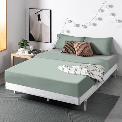 Twin Gray Metal Smart Box Spring with Quick Assembly