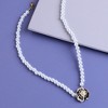 SOHI Women's White Flower Charm Necklace - 3 of 4