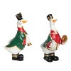 Transpac Small Resin Duck Nutcracker Figurine Set of 2 Christmas Home Decorations - 2 of 3