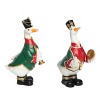 Transpac Small Resin Duck Nutcracker Figurine Set of 2 Christmas Home Decorations - image 3 of 4