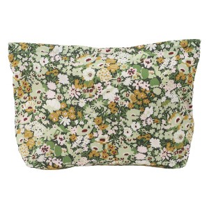 Unique Bargains Women Portable Printed Clutch Makeup Bag Green 1 Pc - 1 of 3