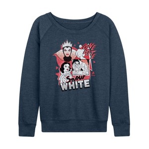 Women's - Disney Princess - Snow White Pop Lightweight French Terry Wide Neck Long Sleeve Shirt - 1 of 4