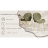 CAVINAS 19.8" Modern Minimalist Dining Chairs,Set of 2,Teddy Velvet Accent Chairs for Dining Room,Dining Furniture Chair,Vanity Chairs - 4 of 4