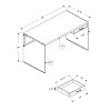 Monarch Specialties Computer Desk Home Office Laptop Storage Drawers 48InchL Work Tempered Glass Laminate Brown Clear Contemporary Modern - 4 of 4