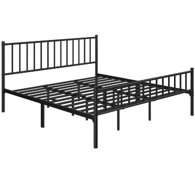 Yaheetech Metal California King Size Platform Bed Frame With Spindle ...