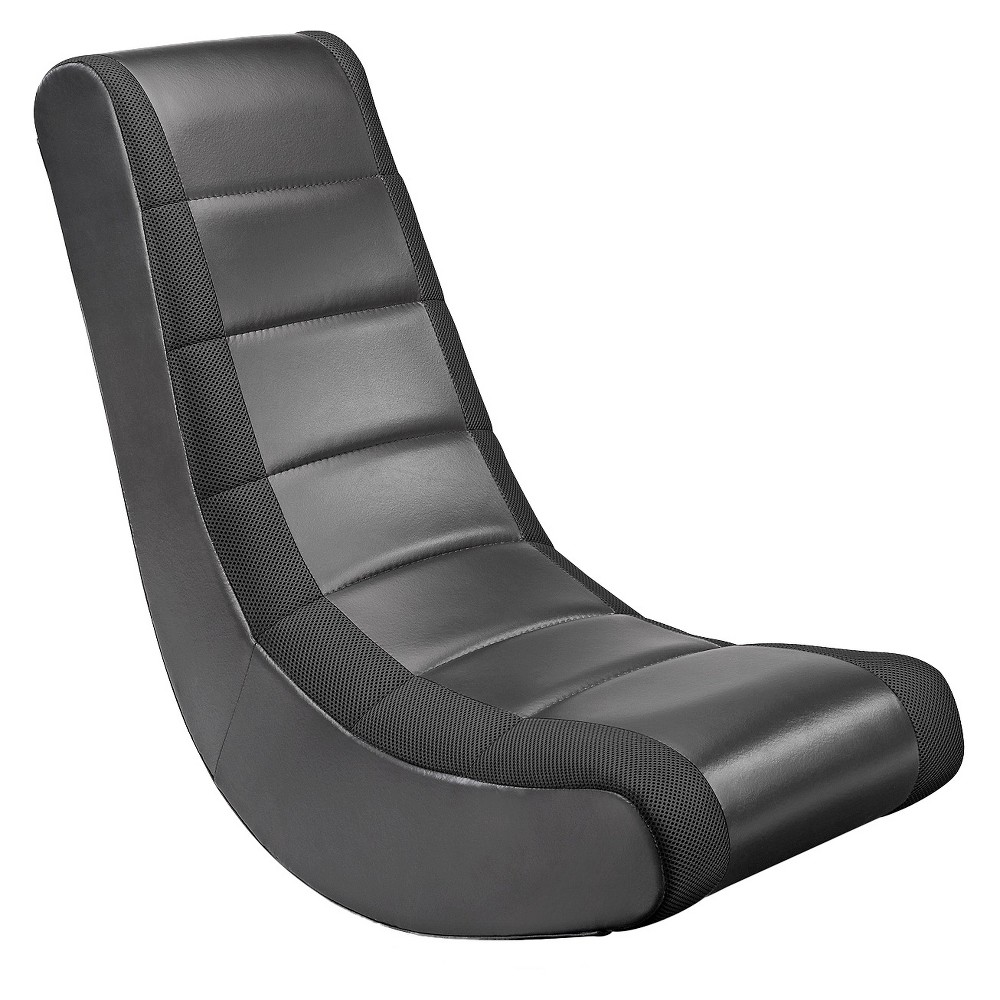 Gaming Chair: Video Rocker Gaming Chair - Black/Black