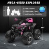 JOYRACER 24V Kids Ride-On ATV, 2-Seater 4-Wheeler Quad Electric Powerful Car w/ 800W Motor, Remote, High/Low Speed, Bluetooth/MP3 & LED for Big Kids - 3 of 4