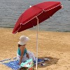 Sunnydaze Outdoor Travel Portable Beach Umbrella with Tilt Function and Push Open/Close Button - 5' - 2 of 4