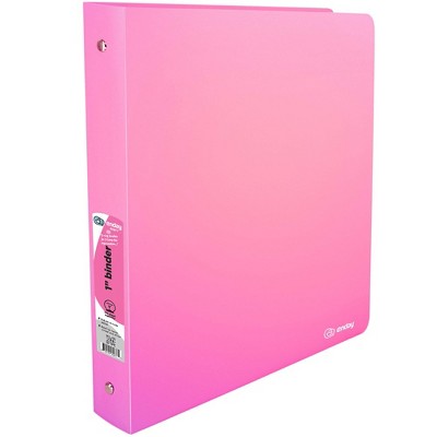Enday 0.5 Matte Bright Color Poly 3-Ring Binder, Pink