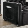 TIRAMISUBEST Modern Black Convertible Sofa Bed,Foldable Recliner Chair to Single Bed, Space-Saving Sleeper for Small Spaces - 2 of 4