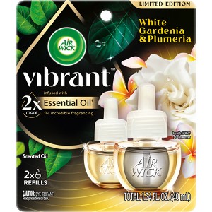 Air Wick Vibrant Scented Oil Air Freshener Refill White Gardenia & Plumeria - 1.34 fl oz - 1 of 4
