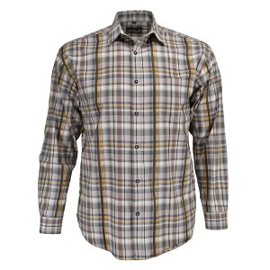 Falcon Bay Men's After Dark Button Down Sport Shirt | Khaki 3X Big - 1 of 3