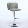 A&A Furniture,Swivel Barstools Adjusatble Seat Height With Chrome Base, Modern PU Upholstered Bar Stools with the whole Back Tufted - 2 of 4