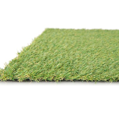 Green Synthetic Rectangular Outdoor Grass Area Rug