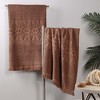 Cotton Geometric Jacquard Plush Soft Absorbent Bath Towel Set by Blue Nile Mills - 2 of 4