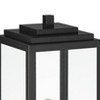 John Timberland Modern Outdoor Pier Mount Light Matte Black 17" Clear Glass Shade for Post Exterior Barn Deck House Porch Yard - 3 of 4
