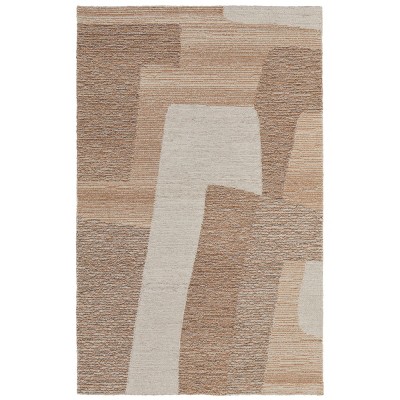 Pollock Modern Abstract Brown/Tan/Ivory Area Rug