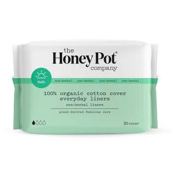 The Honey Pot Company, Non-Herbal Pantiliners, Organic Cotton Cover - 30ct