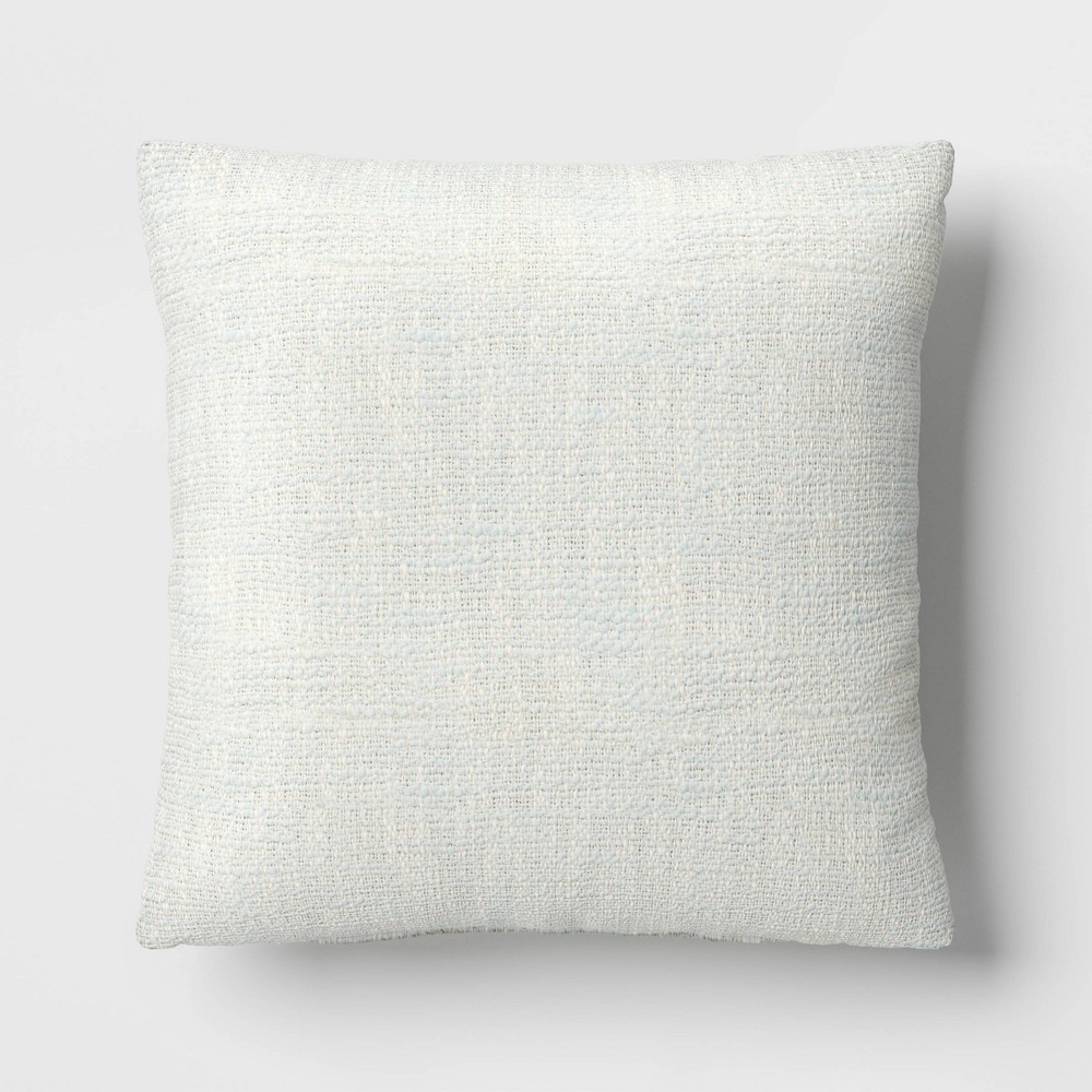 Photos - Pillow Textured Woven Cotton Square Throw  Mint - Room Essentials™