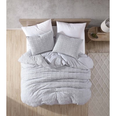 Riverbrook Home 3pc Queen Jadan Clip Waffle Comforter Bedding Set Gray: Jacquard, Machine Washable — фото 2