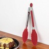 Unique Bargains Serving Tongs Lace Silicone Head Food Tong 7-Inch Dishwasher Safe Stainless Steel Silicone 1Pcs - 2 of 3
