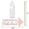 Big Dot of Happiness Funny 13th Pink Rose Gold Birthday - Happy Birthday Party Photo Booth Props Kit - 10 Piece - 3 of 4