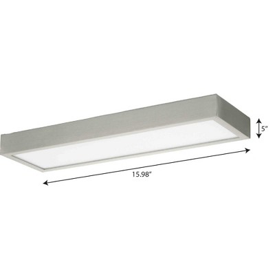 Satin White 16" Frosted Glass LED Bath Vanity Light