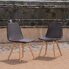 NicBex Patio Dining Chairs Set of 2,Polyethylene Wicker Outdoor Chairs with Tapered Heat Tranfer Legs,Kitchen Chairs for Dining Room,Patio - 2 of 4